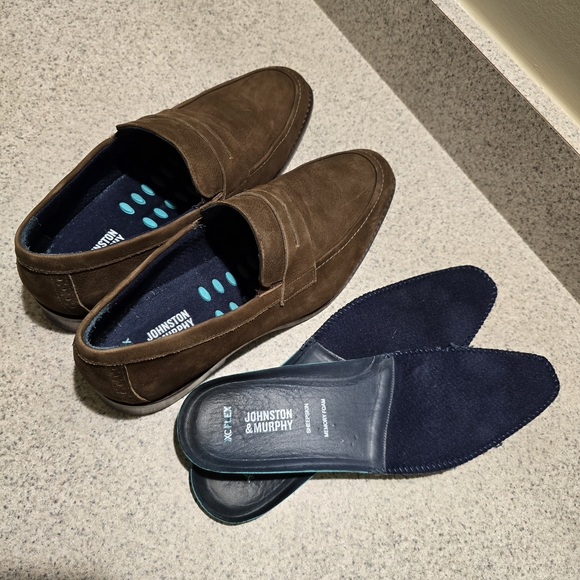 Johnston & Murphy 20-4932 Brown Suede Penny Loafers - Picture 7 of 8